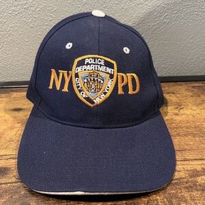 NYPD Baseball Hat New York Police Department Navy & Gold Adjustable One Size